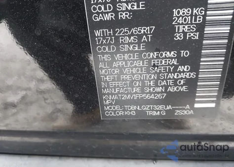 2015 Nissan Rogue Sv z USA, uszkodzony, nr VIN KNMAT2MV1FP564267